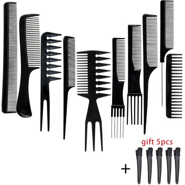 Hair Detangler Comb Makeup Barber Haircare Styling Tool Set
