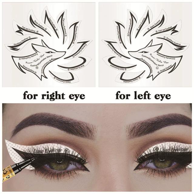 Non-Woven Eye Makeup Stencils Eyeliner Template Shaping Tool